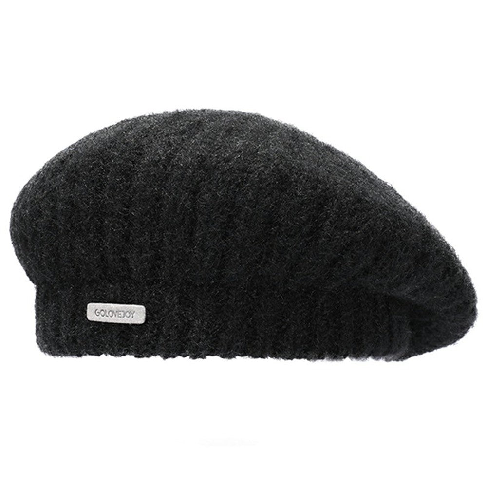 GOLOVEJOY DMZ103 Solid Color Winter Wool Warm Hat Elastic Knitted Beret Cap