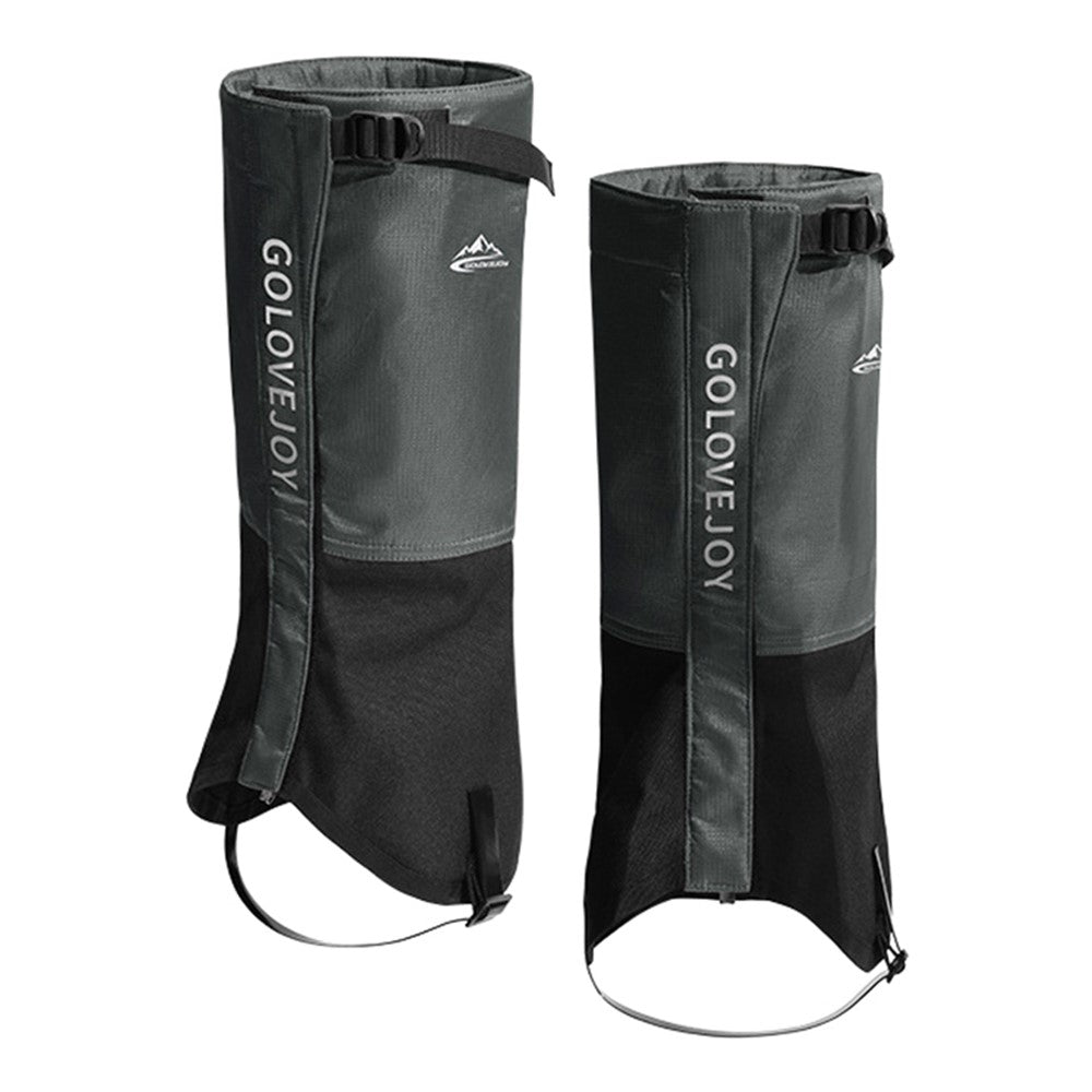 GOLOVEJOY HX39 1 Pair Plush Lining Waterproof Leg Gaiters Outdoor Hiking Climbing Skiing Leg Cover