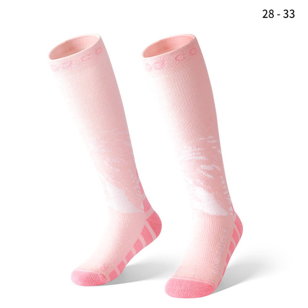 GOLOVEJOY DRWZ08 Middle Tube Ski Socks for Children Autumn Winter Compression Sports Socks