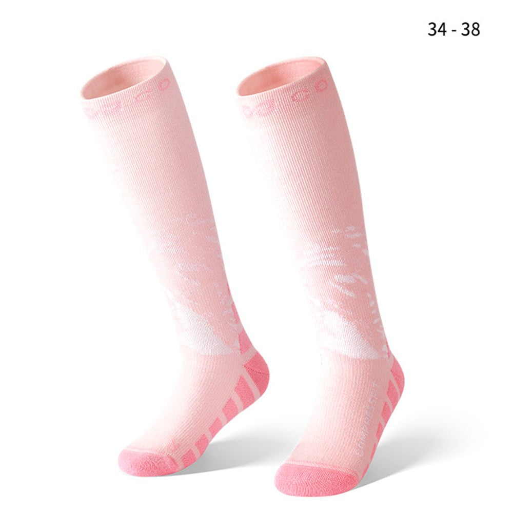 GOLOVEJOY DRWZ08 Middle Tube Ski Socks for Children Autumn Winter Compression Sports Socks