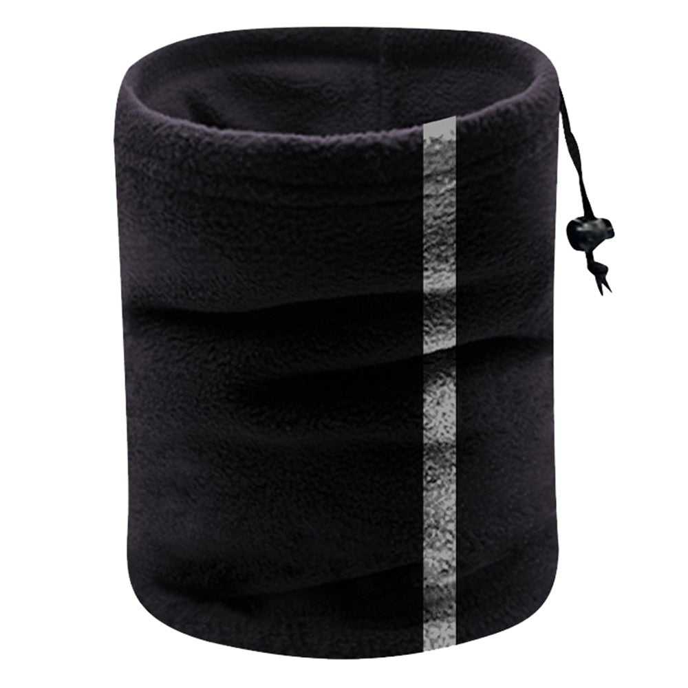 Double Layer Winter Cycling Polar Fleece Neck Gaiter Mask Reflective Motorcycle Warm Neck Cover