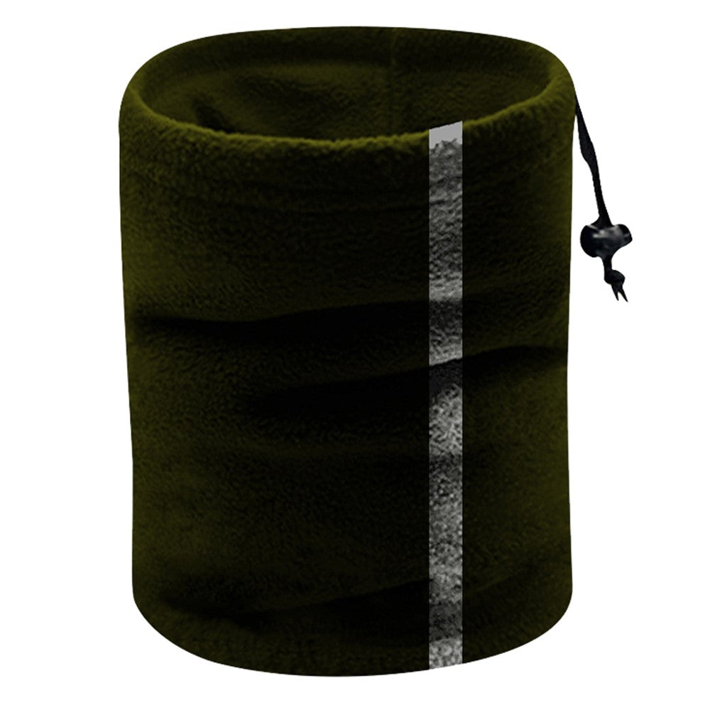 Double Layer Winter Cycling Polar Fleece Neck Gaiter Mask Reflective Motorcycle Warm Neck Cover