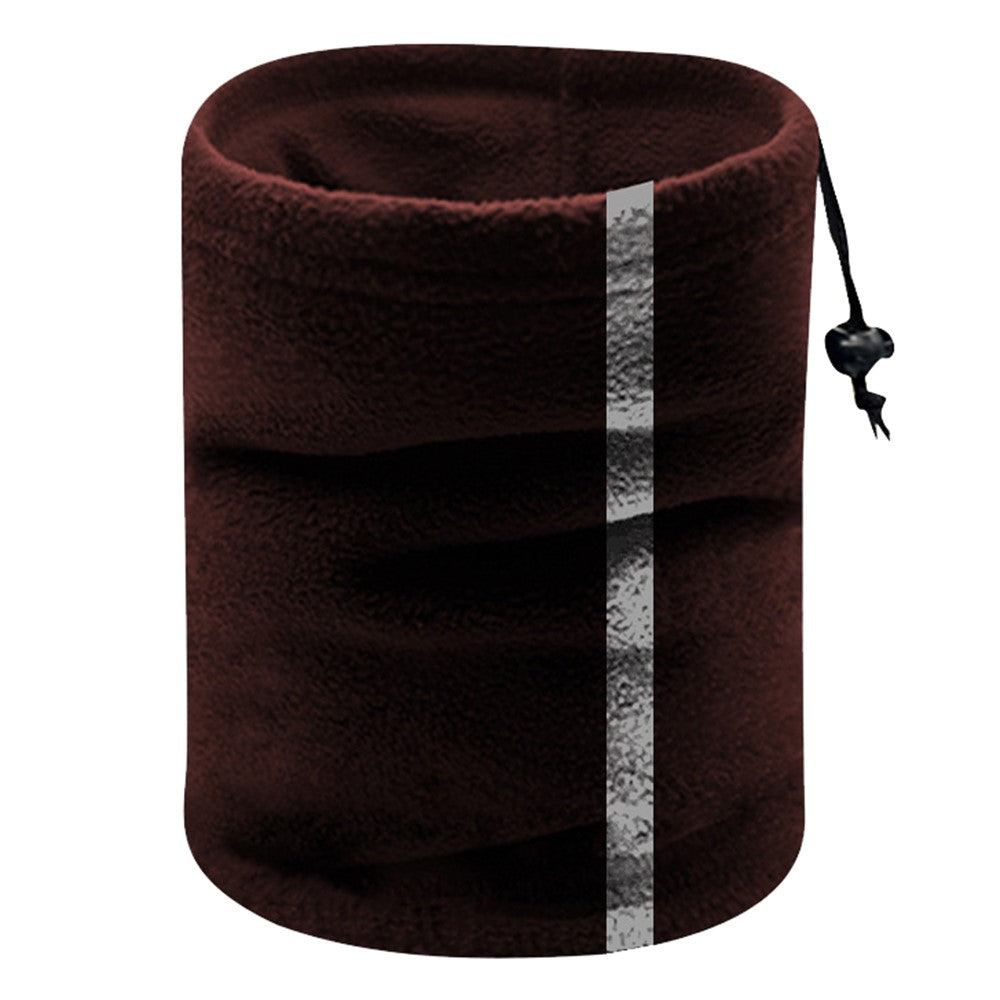 Double Layer Winter Cycling Polar Fleece Neck Gaiter Mask Reflective Motorcycle Warm Neck Cover