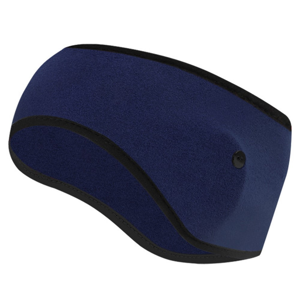 Winter Outdoor Sports Windproof Thermal Fleece Ear Warmer Headband with Button