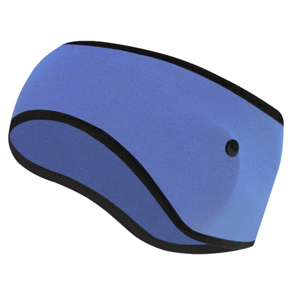 Winter Outdoor Sports Windproof Thermal Fleece Ear Warmer Headband with Button