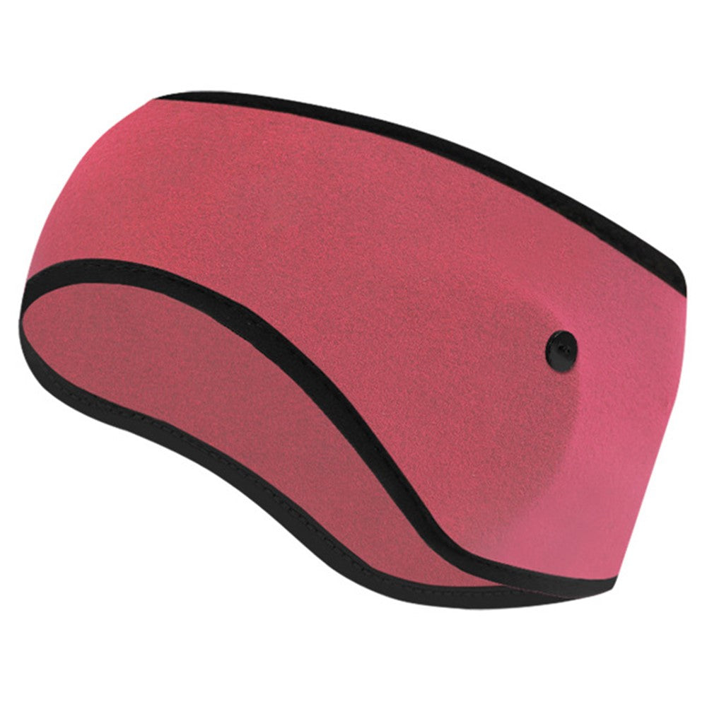 Winter Outdoor Sports Windproof Thermal Fleece Ear Warmer Headband with Button