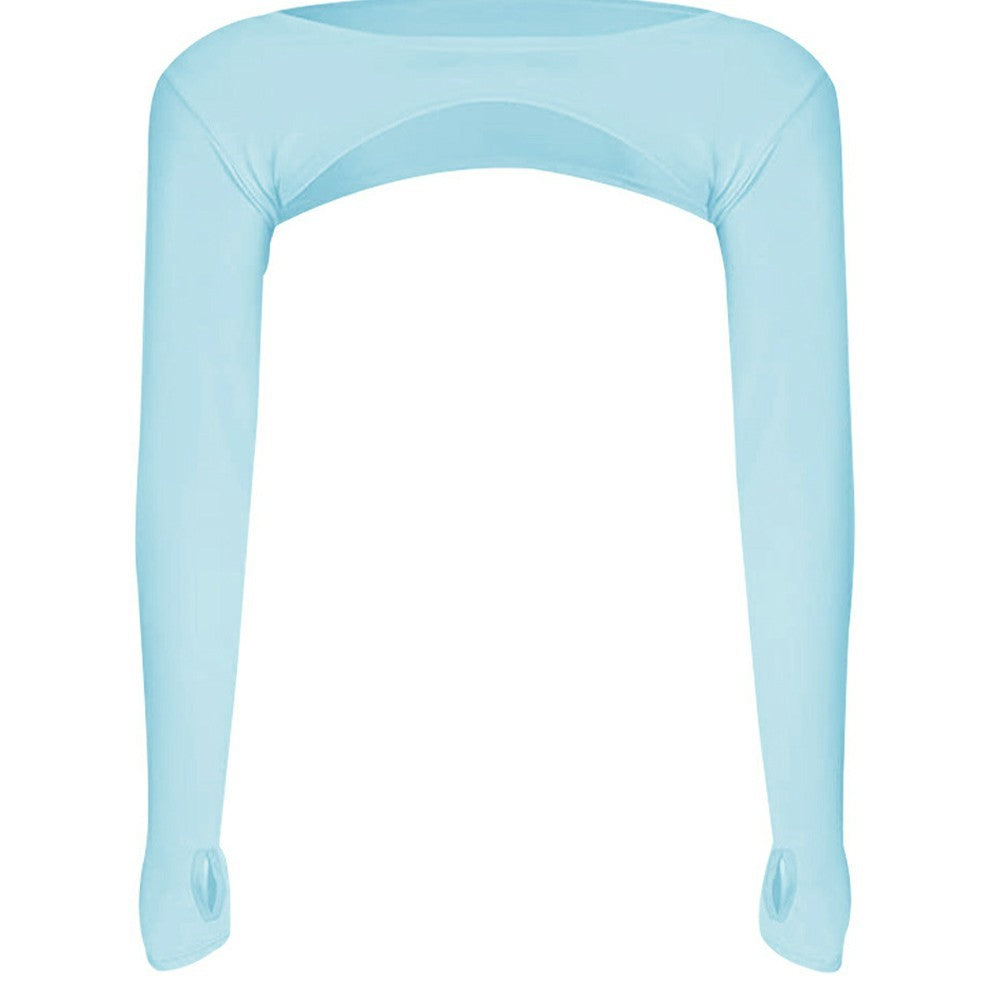 Summer Outdoor Sports Top for Women Shapewear Pullover Lightweight Breathable Elastic Shawl UV Protection