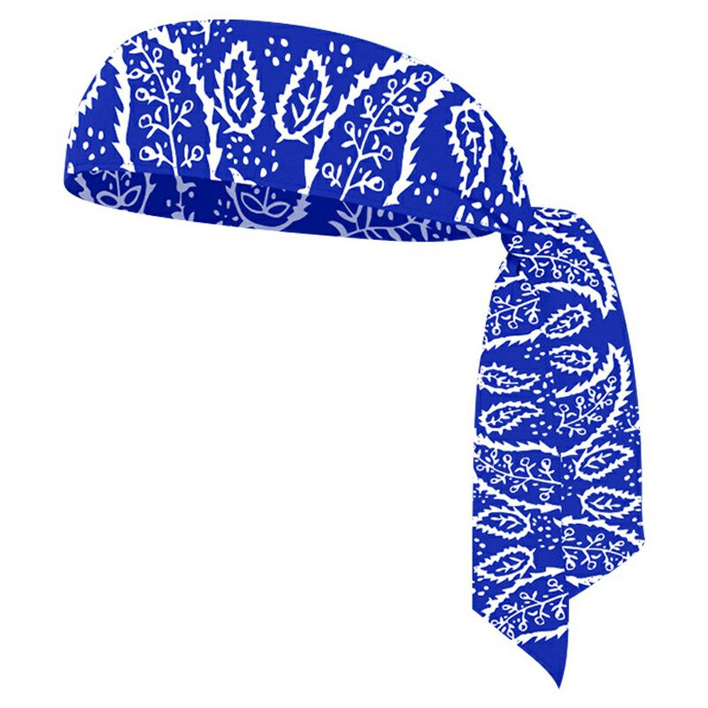 Tie Headbands for Women Men Leaf Print Sports Sweat Basketball Sweatband Moisture Wicking