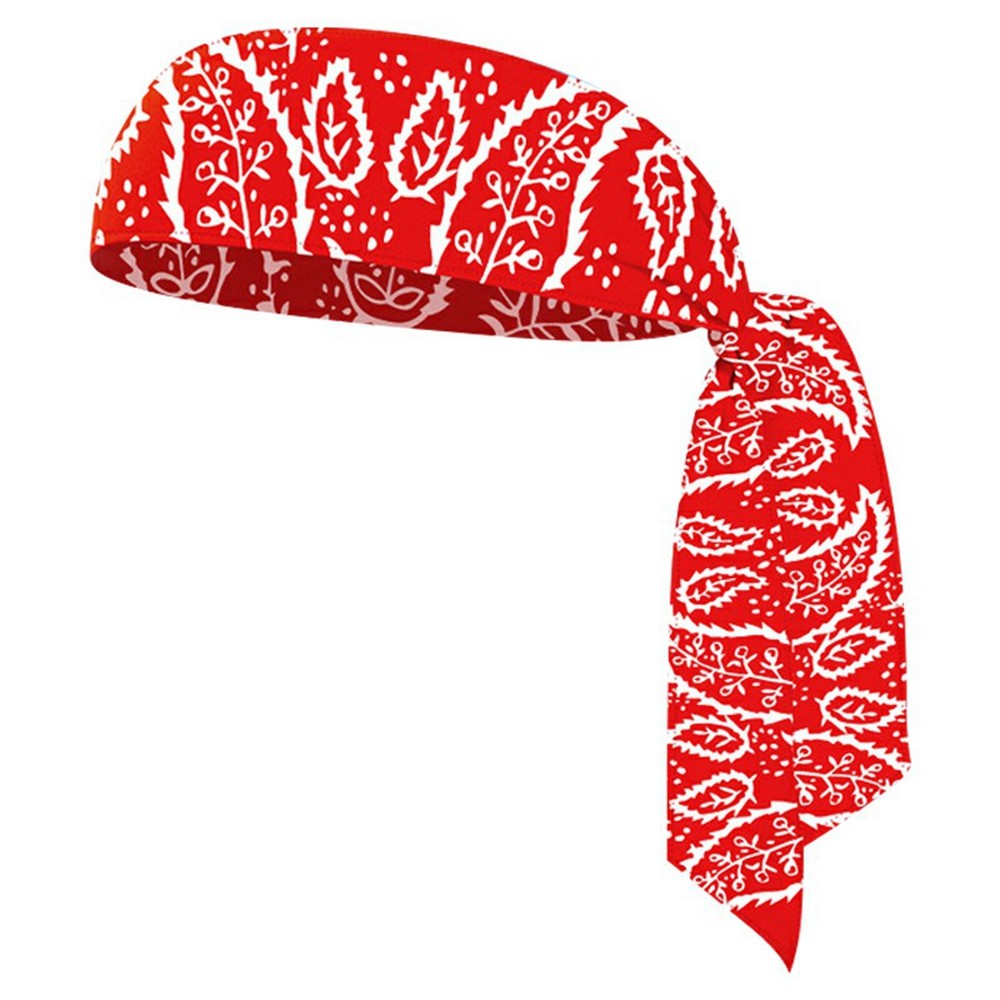 Tie Headbands for Women Men Leaf Print Sports Sweat Basketball Sweatband Moisture Wicking