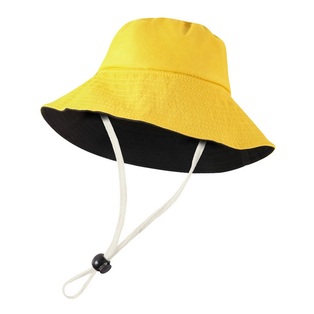 Outdoor Foldable Sun Hat Breathable Mesh Wide Brim Fisherman Cap with Wind Rope for Fishing Travel