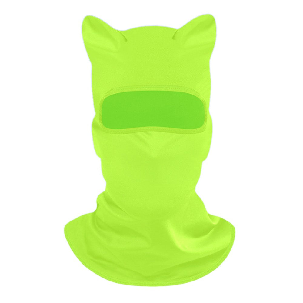 UV Protection Face Mask Neck Cover Motorcycle Bike Riding Breathable Funny Cat Ear Balaclava Hood