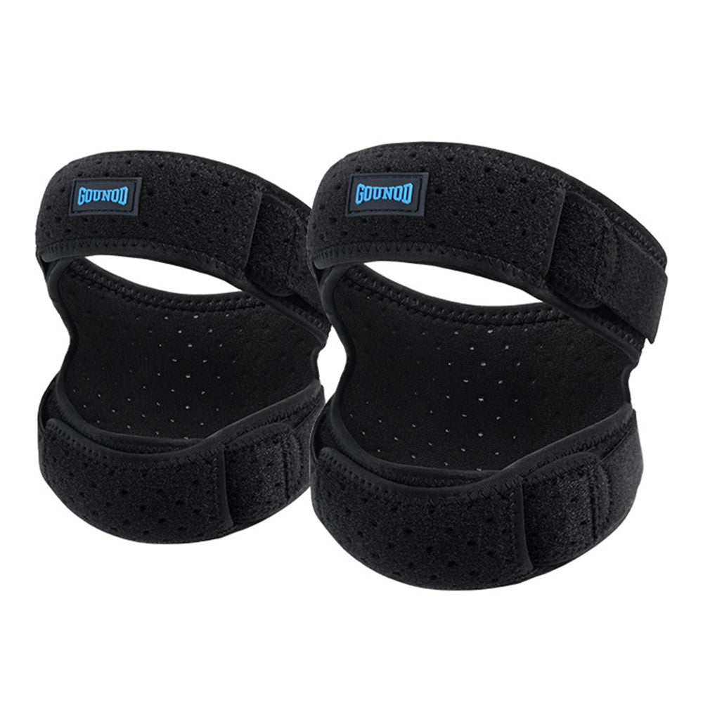 GOUNOD 1 Pair Sports Knee Brace Band Silicone Shock Absorbing Patella Support Strap for Running Basketball