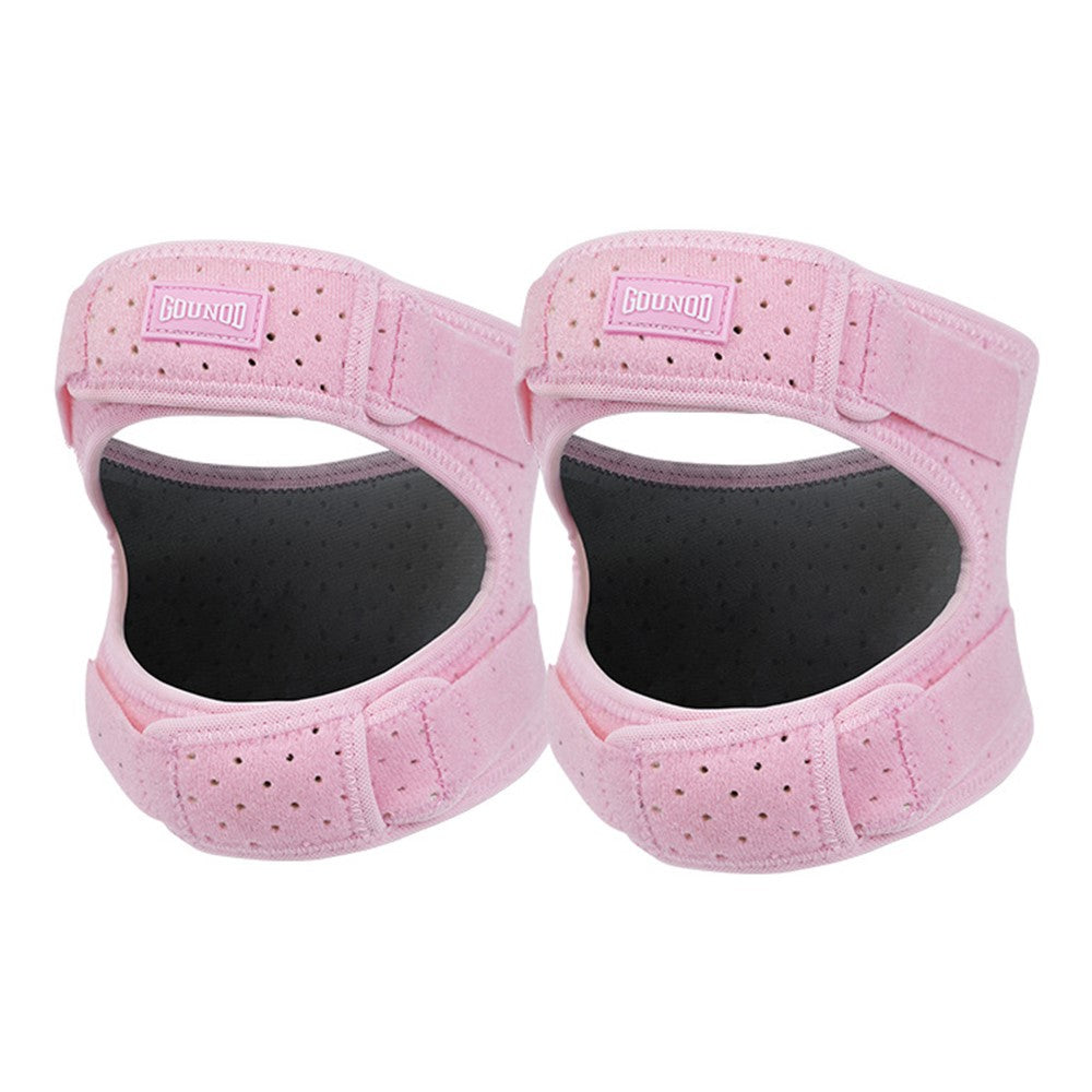 GOUNOD 1 Pair Sports Knee Brace Band Silicone Shock Absorbing Patella Support Strap for Running Basketball