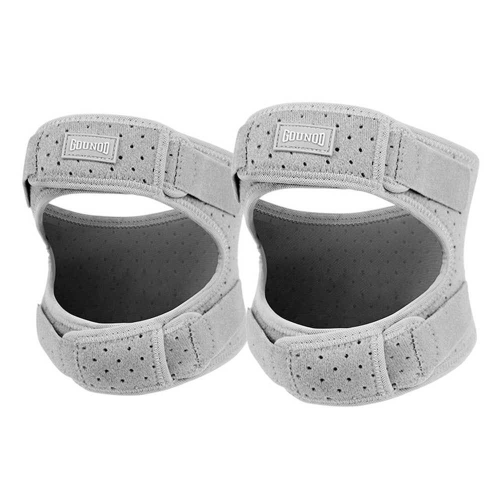GOUNOD 1 Pair Sports Knee Brace Band Silicone Shock Absorbing Patella Support Strap for Running Basketball