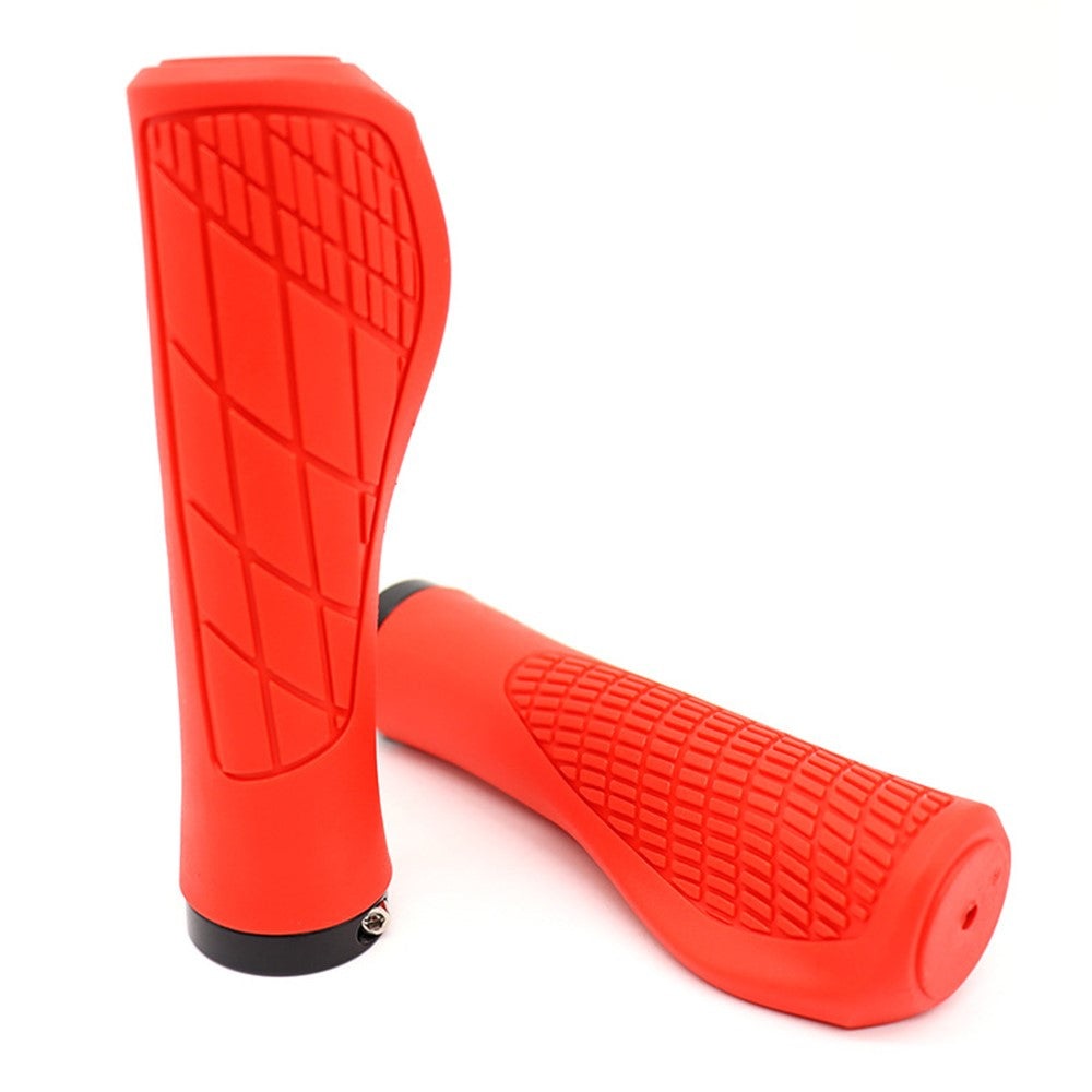 YAH088 1 Pair Bike Handlebar Grip Rubber Shock Absorption 22.2mm Anti-slip Bicycle Handlebar Grips