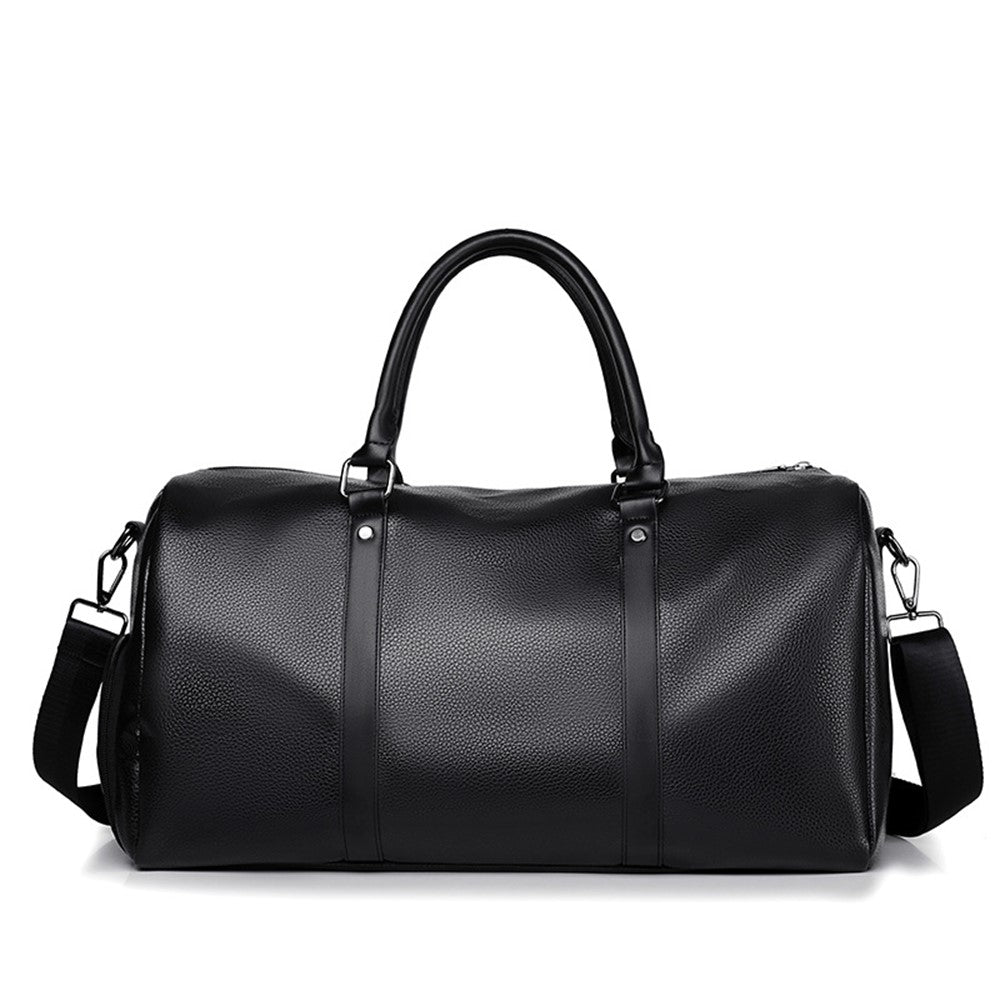 Waterproof Gym Bag PU Duffle Bag Weekend Overnight Crossbody Bag Handbag