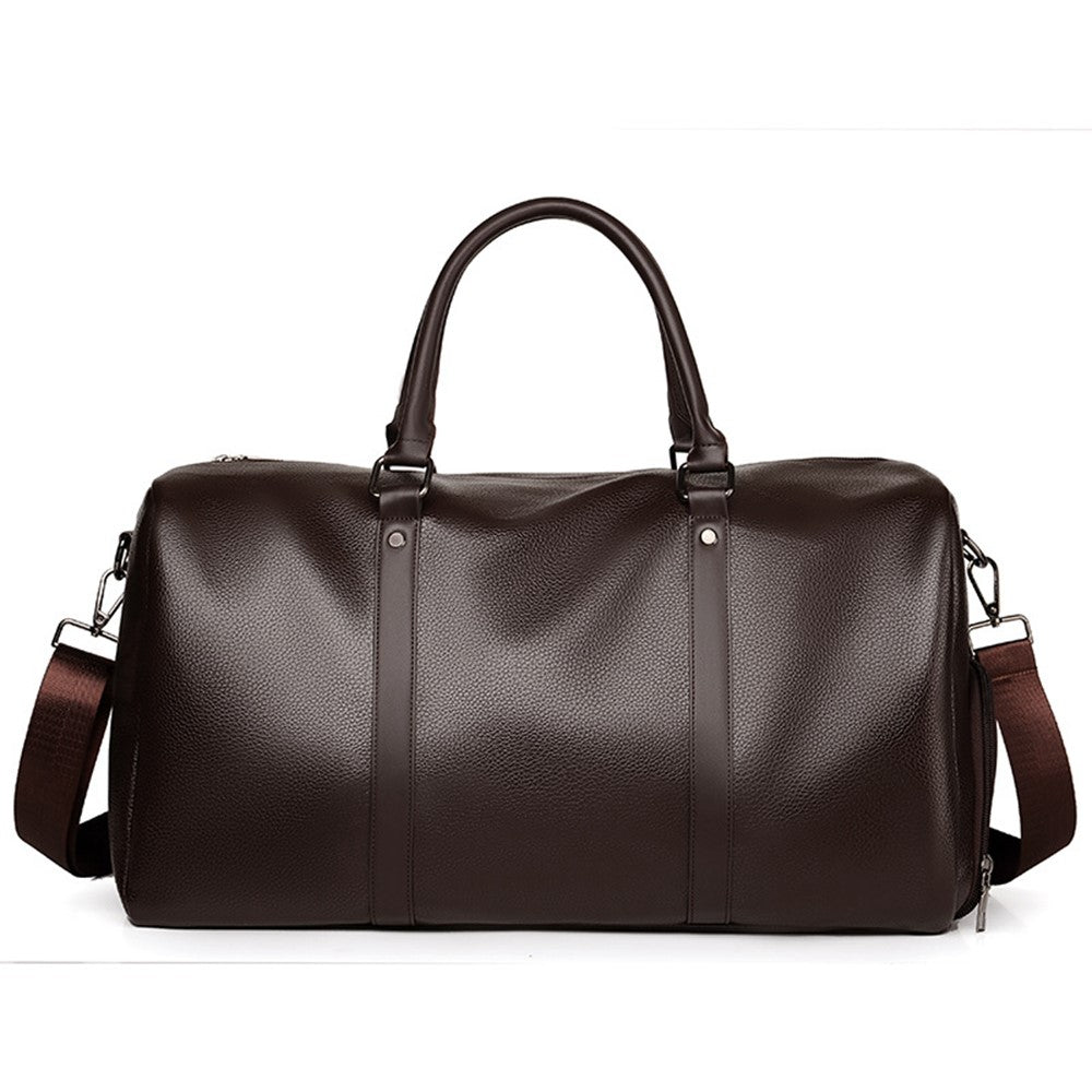 Waterproof Gym Bag PU Duffle Bag Weekend Overnight Crossbody Bag Handbag
