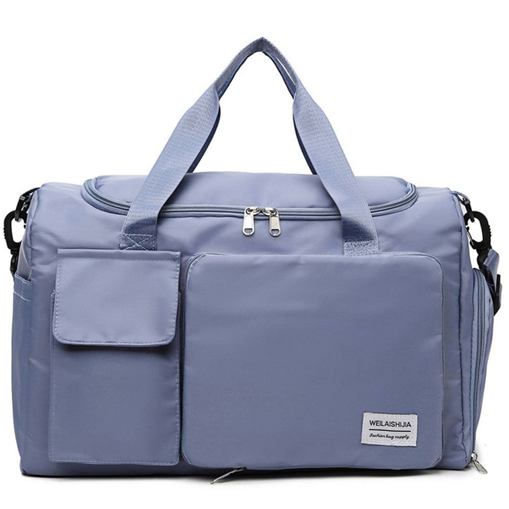 Foldable Large Capacity Travel Duffle Bag Carry-On Gym Weekender Bag with Shoe Compartment