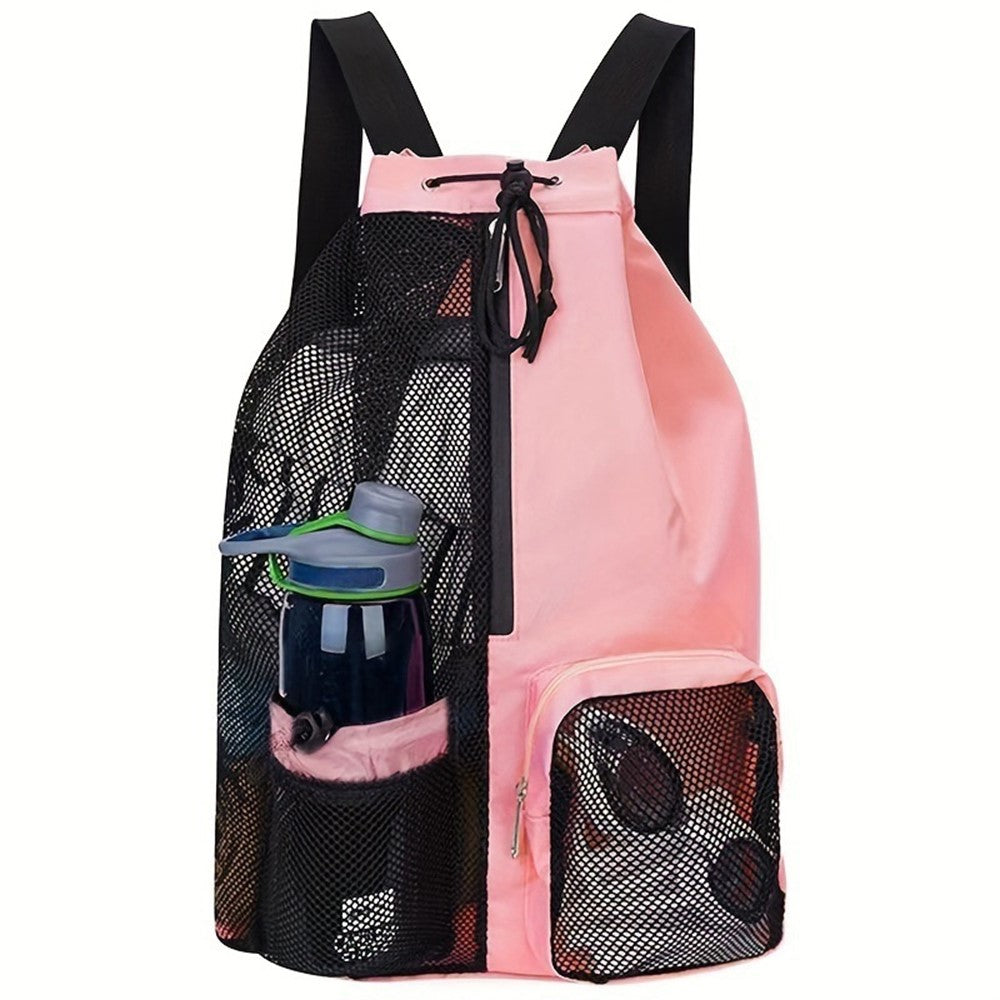 HALIN A4011 Outdoor Travel Swimming Climbing Dual Shoulder Bag Drawstring Mesh Design Backpack