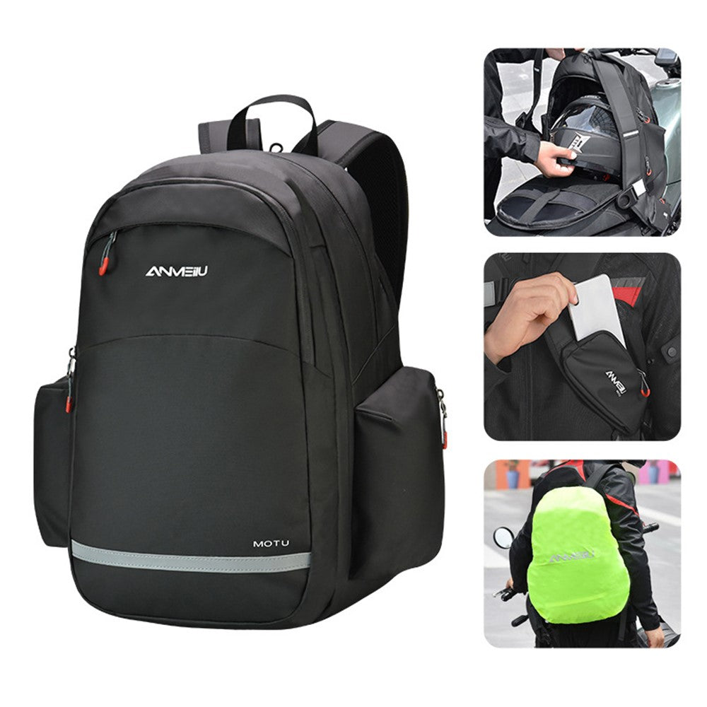 ANMEILU 6006 Multifunction Expandable Motorbike Helmet Storage Bag Bike Accessories Shoulders Backpack Laptop Backpack Cycling Bag with Rain Cover