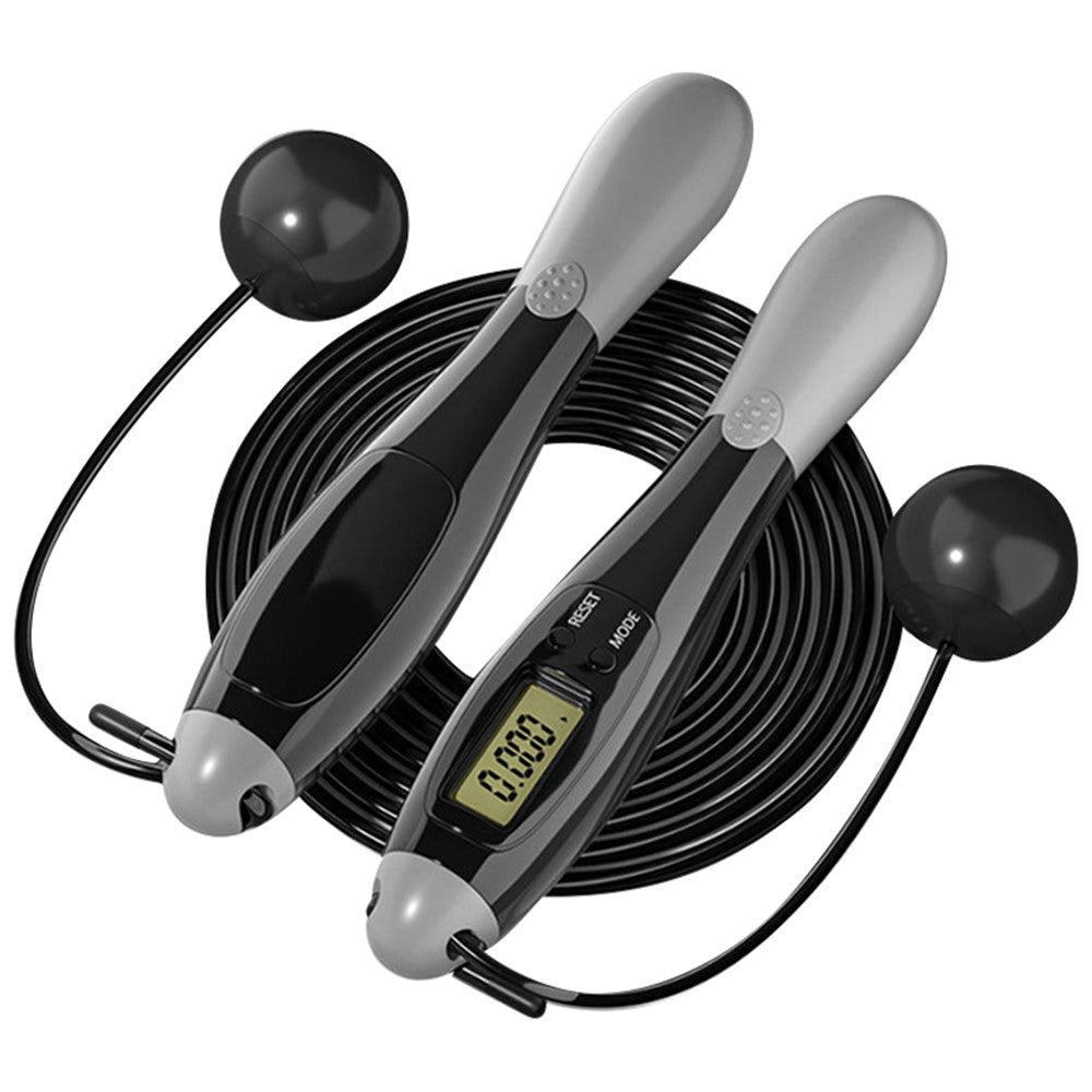 Dual Purpose Wired / Cordless Electronic Skipping Rope Gym Fitness Intelligent Skipping Rope with LCD Screen with Cordless Ball