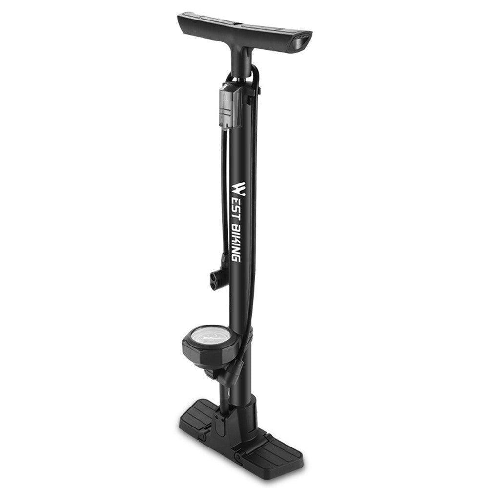 WEST BIKING YP0711181 160PSI Manual Bicycle E-Bike Tire Air Pump with Pressure Gauge