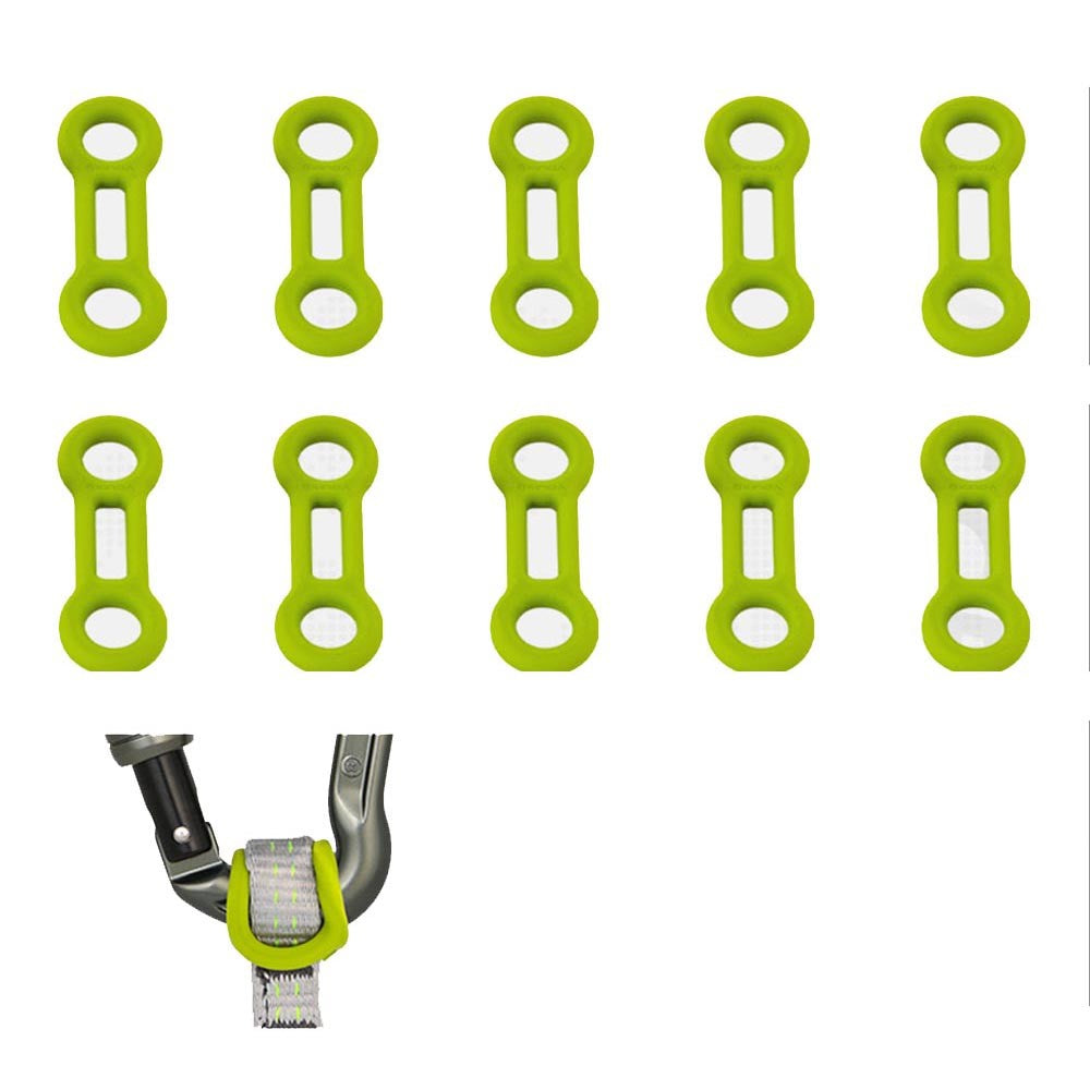 XINDA XD-PJ295 10Pcs Outdoor Rock Climbing Quick Draw Positioning Silicone Ring 8-Shape Rubber Sleeve