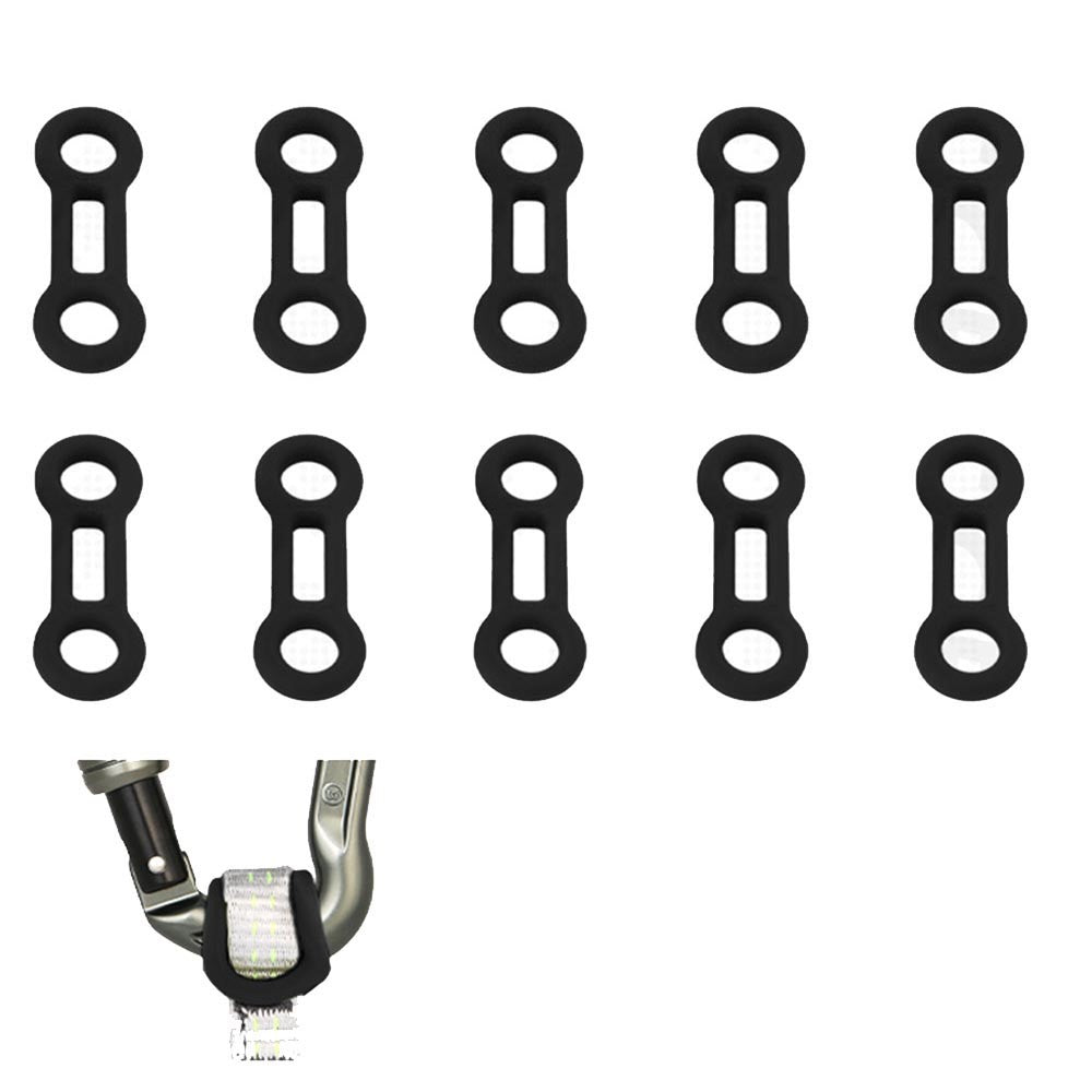 XINDA XD-PJ295 10Pcs Outdoor Rock Climbing Quick Draw Positioning Silicone Ring 8-Shape Rubber Sleeve