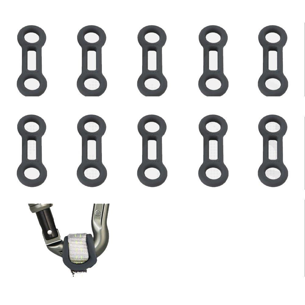 XINDA XD-PJ295 10Pcs Outdoor Rock Climbing Quick Draw Positioning Silicone Ring 8-Shape Rubber Sleeve