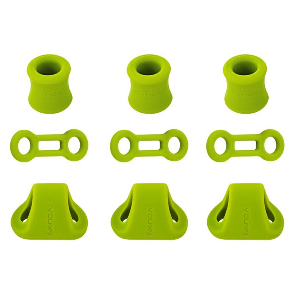 XINDA XD-PJ295 9Pcs Outdoor Climbing Quickdraw Positioning Anti Slip Silicone Rings Set for Carabiners