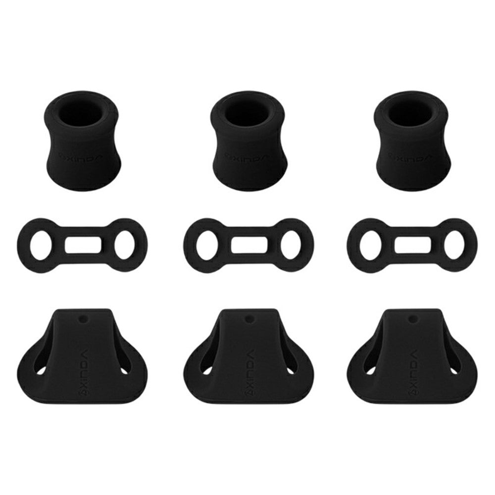 XINDA XD-PJ295 9Pcs Outdoor Climbing Quickdraw Positioning Anti Slip Silicone Rings Set for Carabiners