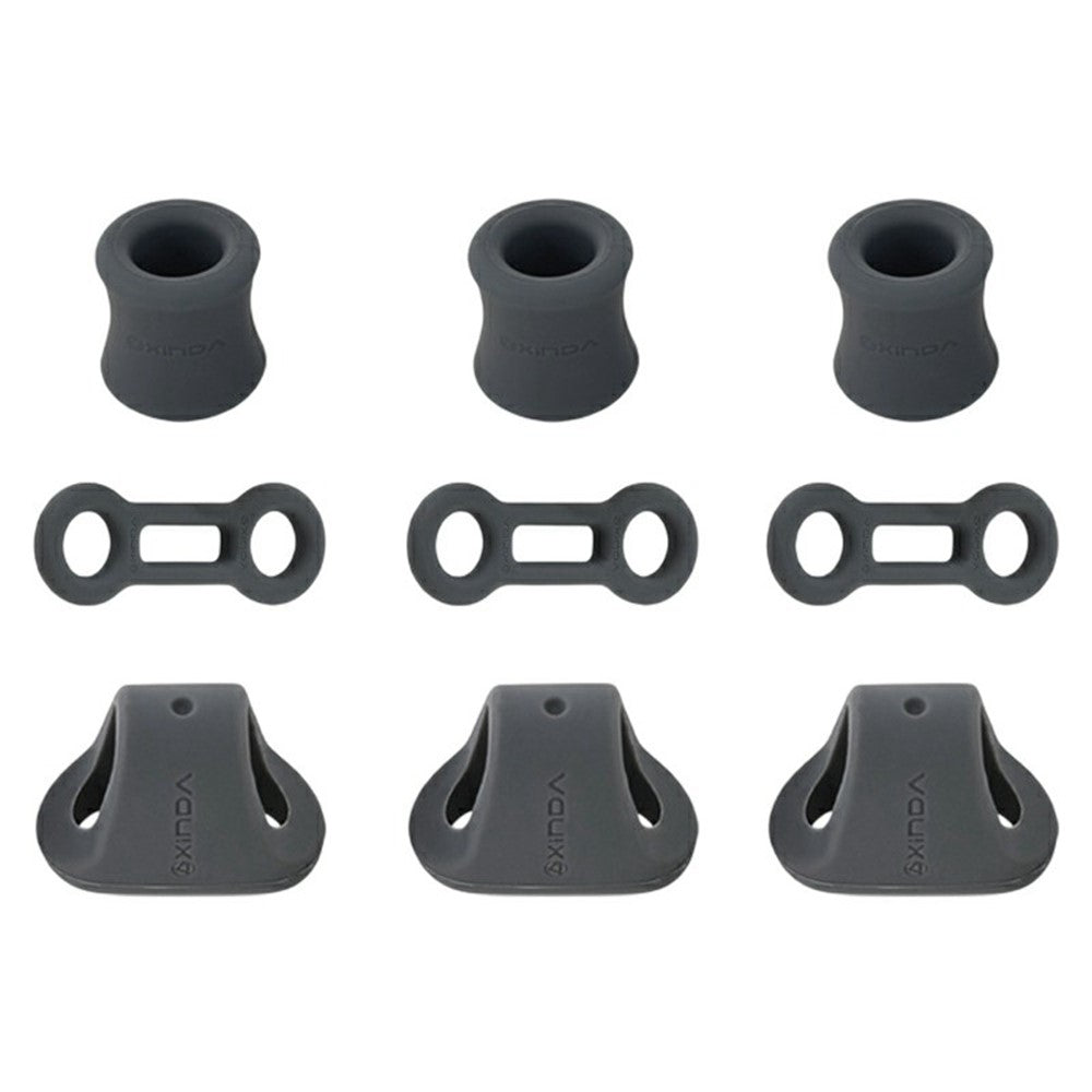 XINDA XD-PJ295 9Pcs Outdoor Climbing Quickdraw Positioning Anti Slip Silicone Rings Set for Carabiners