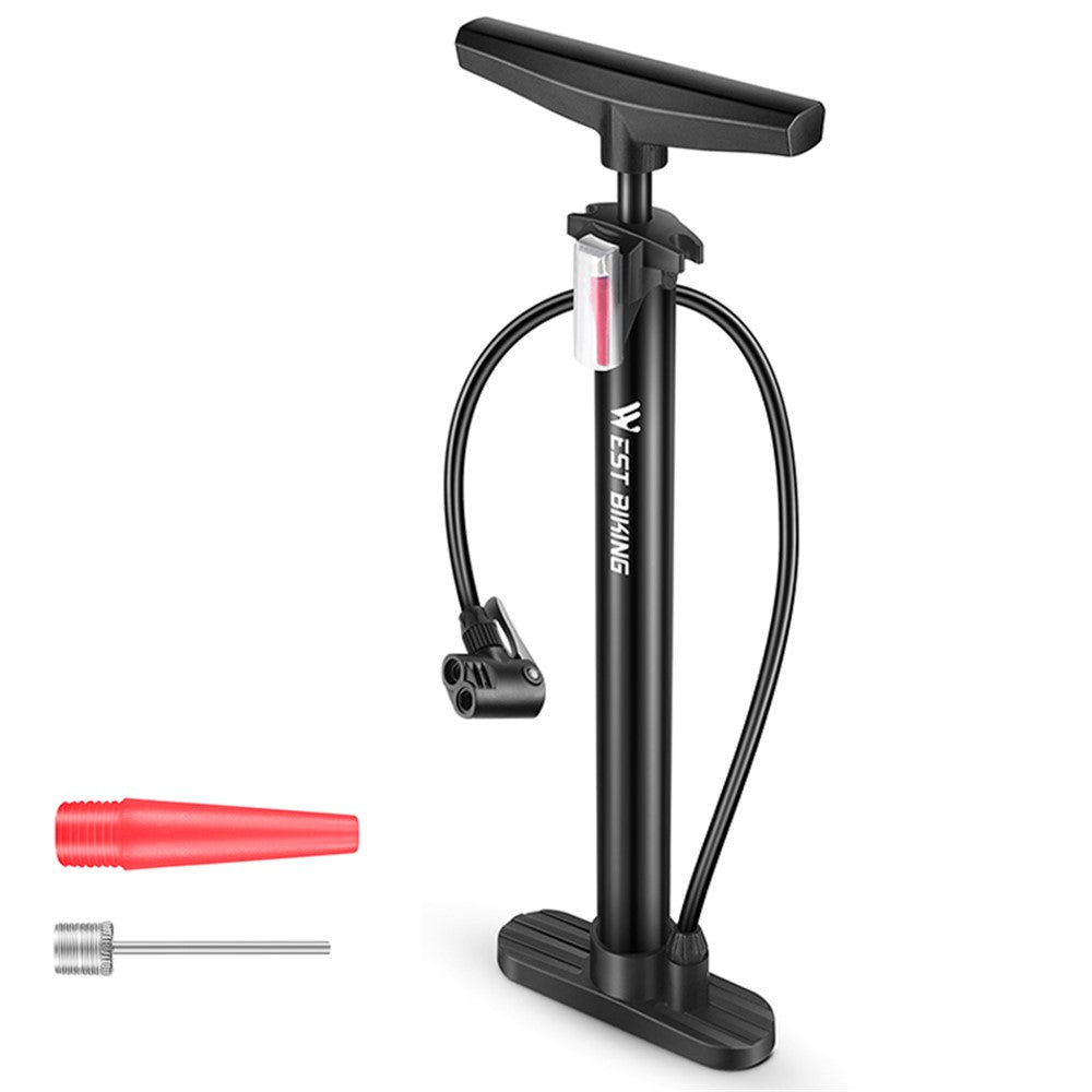 WEST BIKING YP0711159 Widen Handle Air Pump High Pressure Motorcycle E-Bike Bicycle Tire Inflator