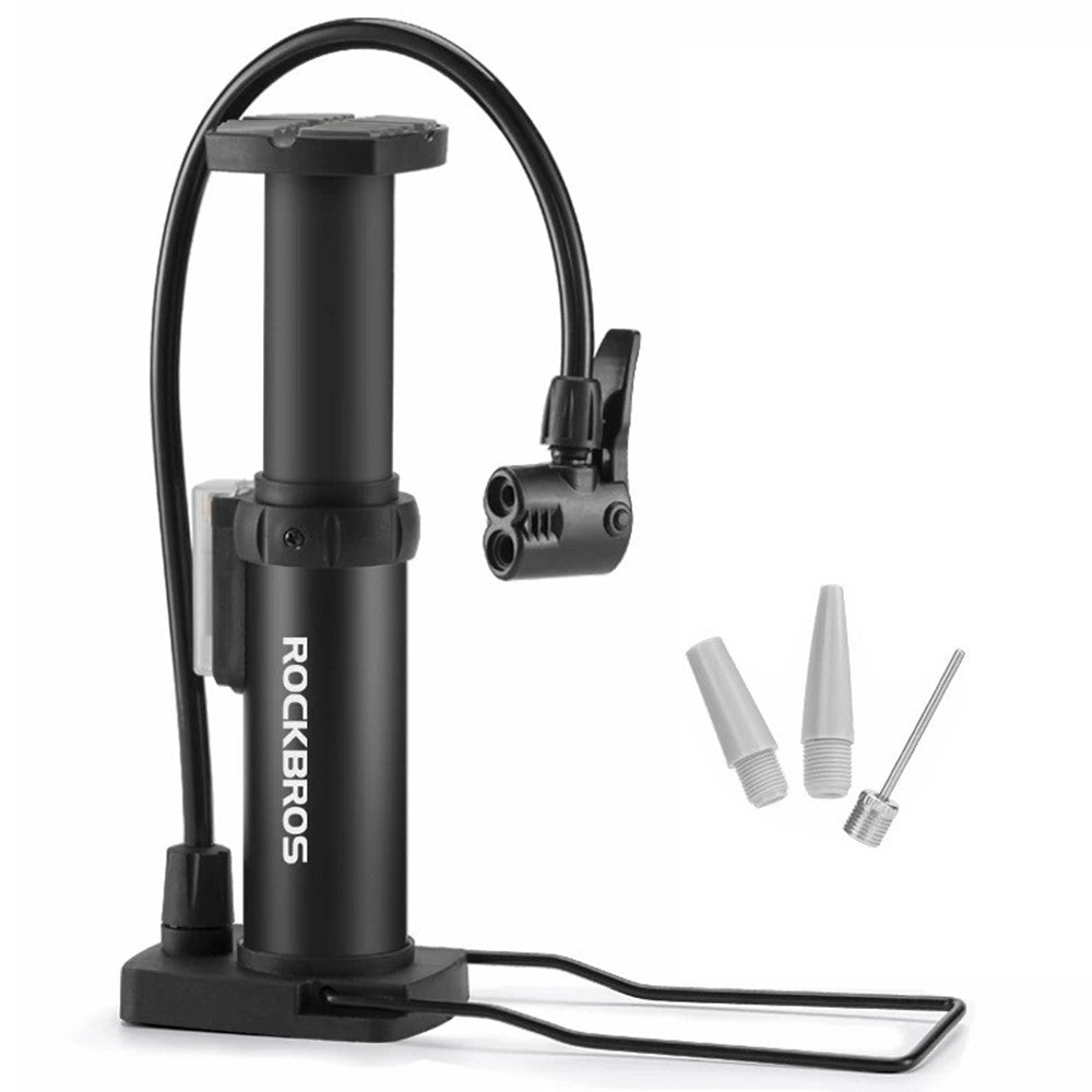 ROCKBROS 4522L Portable Foot Pump 100PSI High-Pressure Bicycle Air Tire Pump E-Bike Inflator Pump