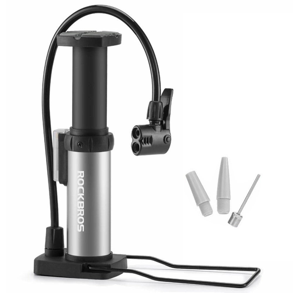 ROCKBROS 4522L Portable Foot Pump 100PSI High-Pressure Bicycle Air Tire Pump E-Bike Inflator Pump