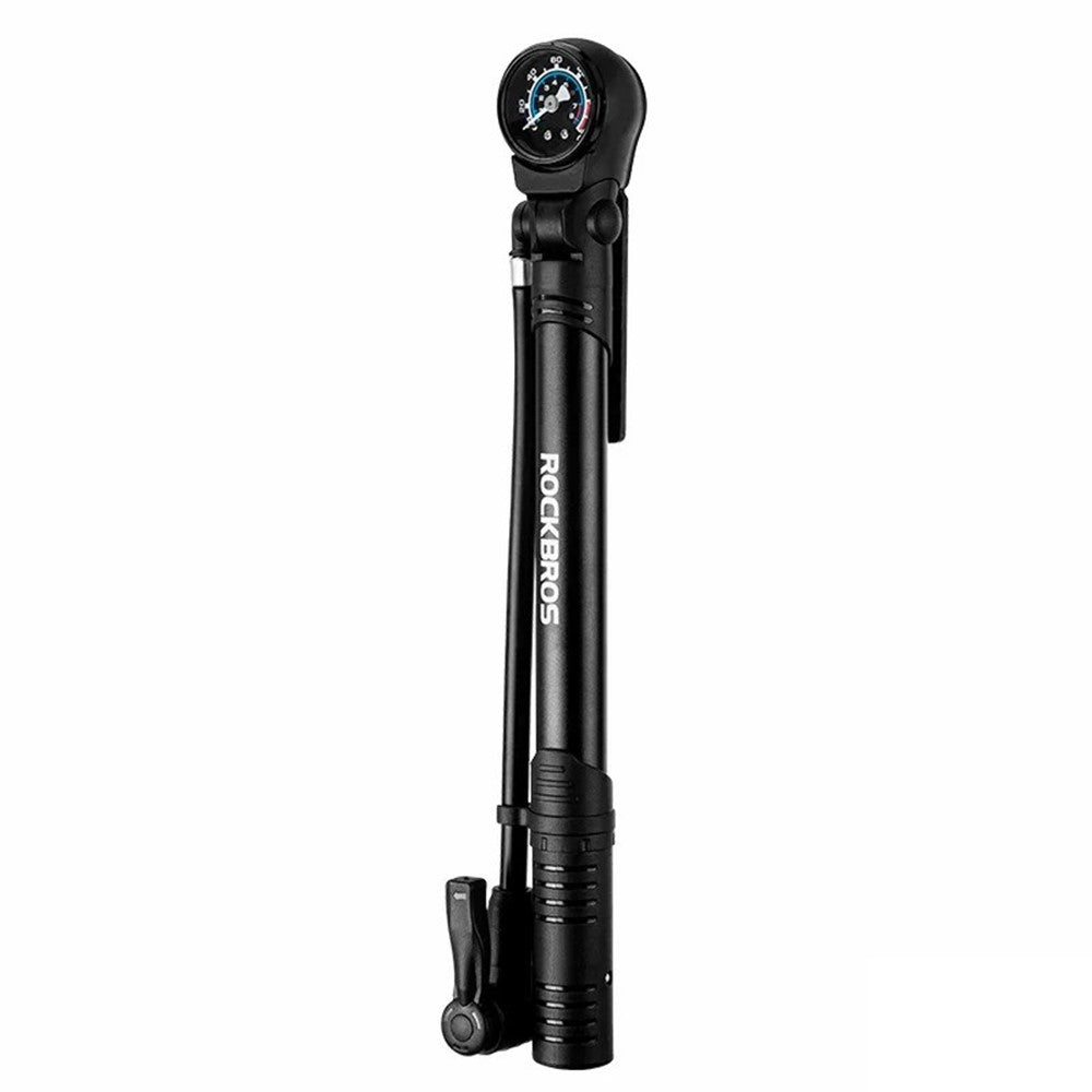 ROCKBROS 42310006001 Bicycle Pump with PSI Gauge 120PSI Portable FV / AV Inflation Inflator Bike Air Pump