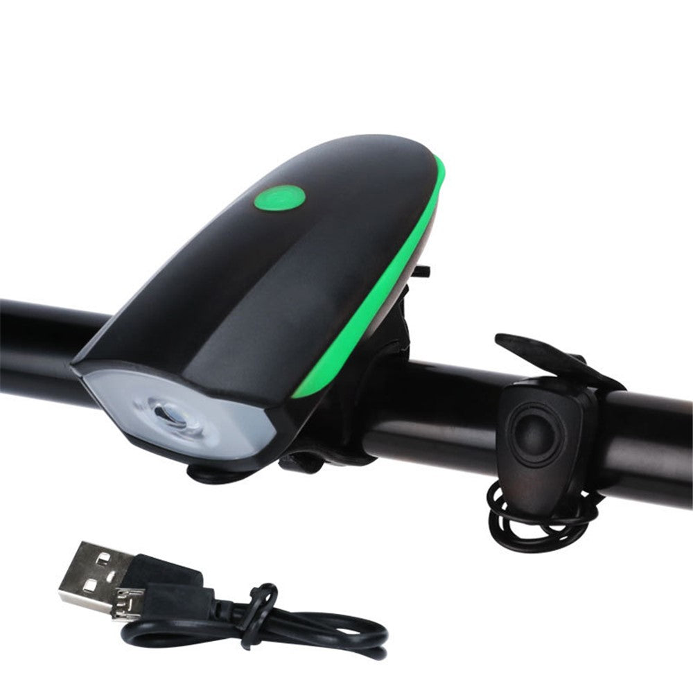 3 in 1 Multifunctional Bicycle Headlight Portable Waterproof Flashlight with Bell for Riding Rechargeable Version