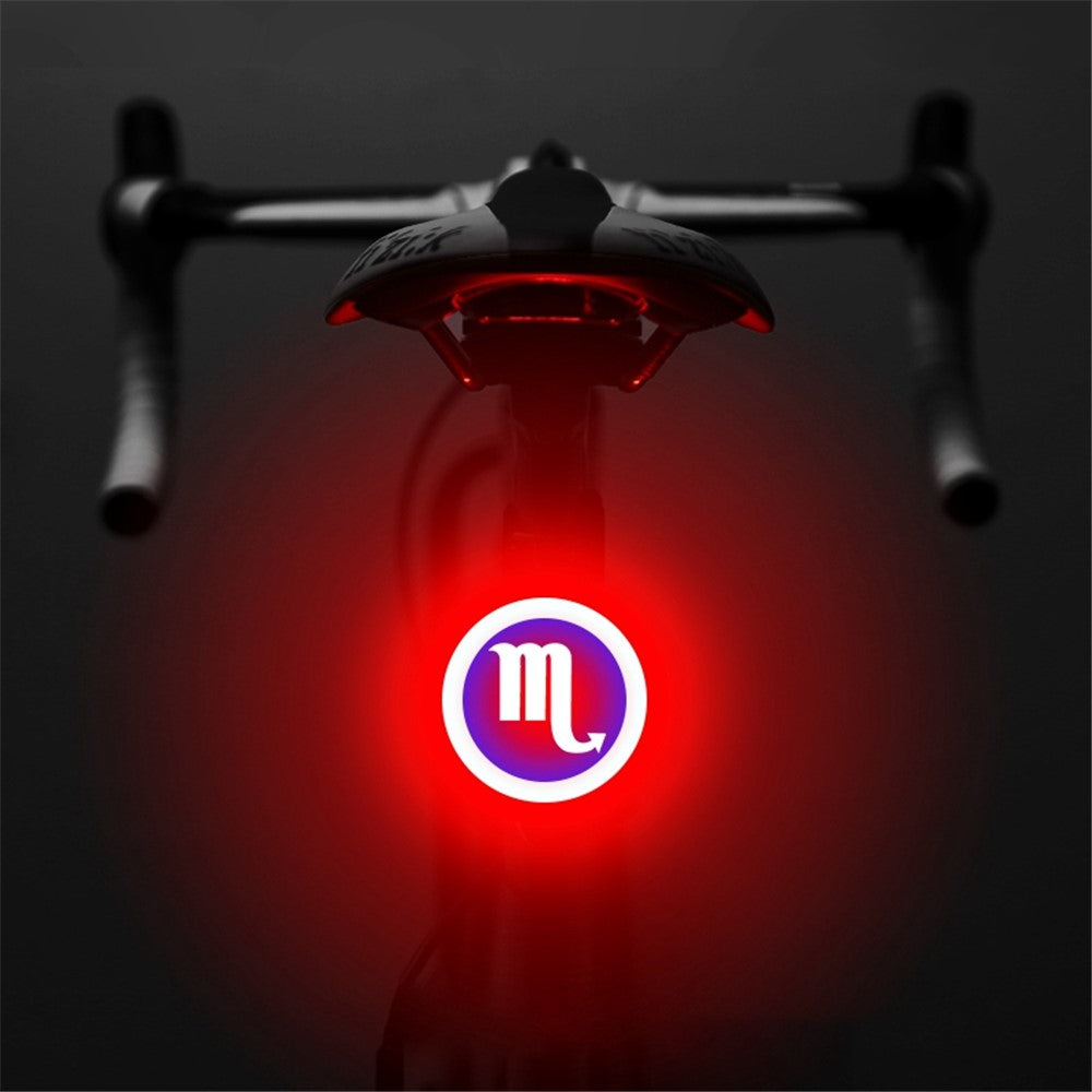 3664 Creative Bicycle Tail Light IPX2 Waterproof Small Bike LED Light Support USB Charging for Outdoor Cycling