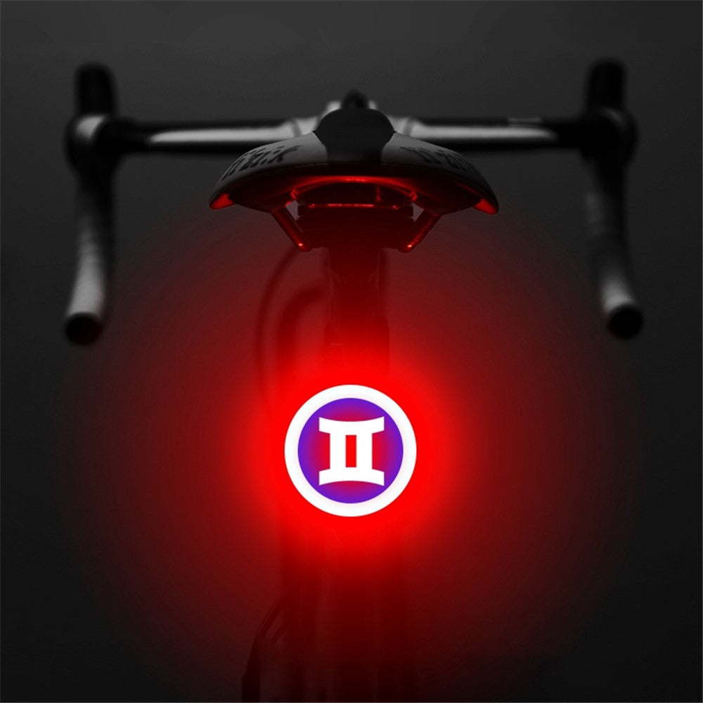 3664 Creative Bicycle Tail Light IPX2 Waterproof Small Bike LED Light Support USB Charging for Outdoor Cycling