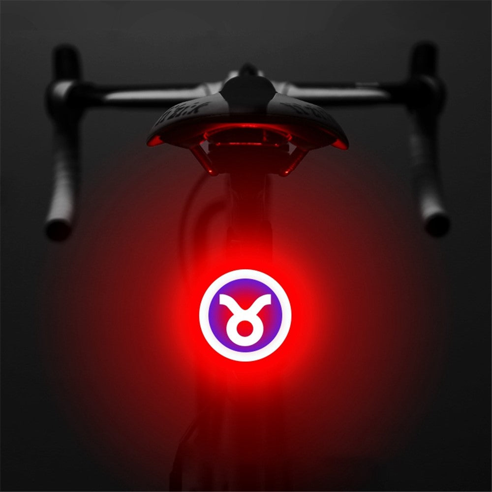 3664 Creative Bicycle Tail Light IPX2 Waterproof Small Bike LED Light Support USB Charging for Outdoor Cycling