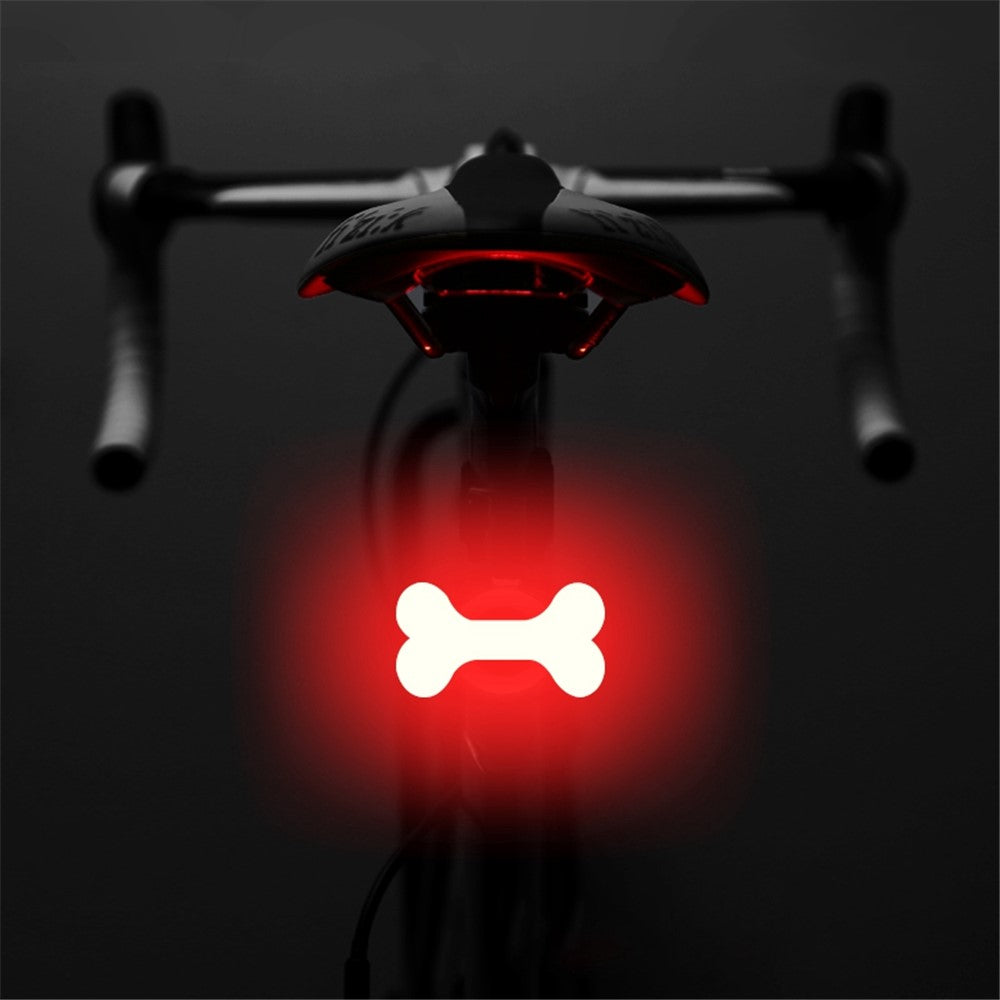 3664 Creative Bicycle Tail Light IPX2 Waterproof Small Bike LED Light Support USB Charging for Outdoor Cycling
