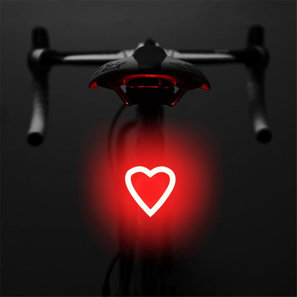 3664 Creative Bicycle Tail Light IPX2 Waterproof Small Bike LED Light Support USB Charging for Outdoor Cycling