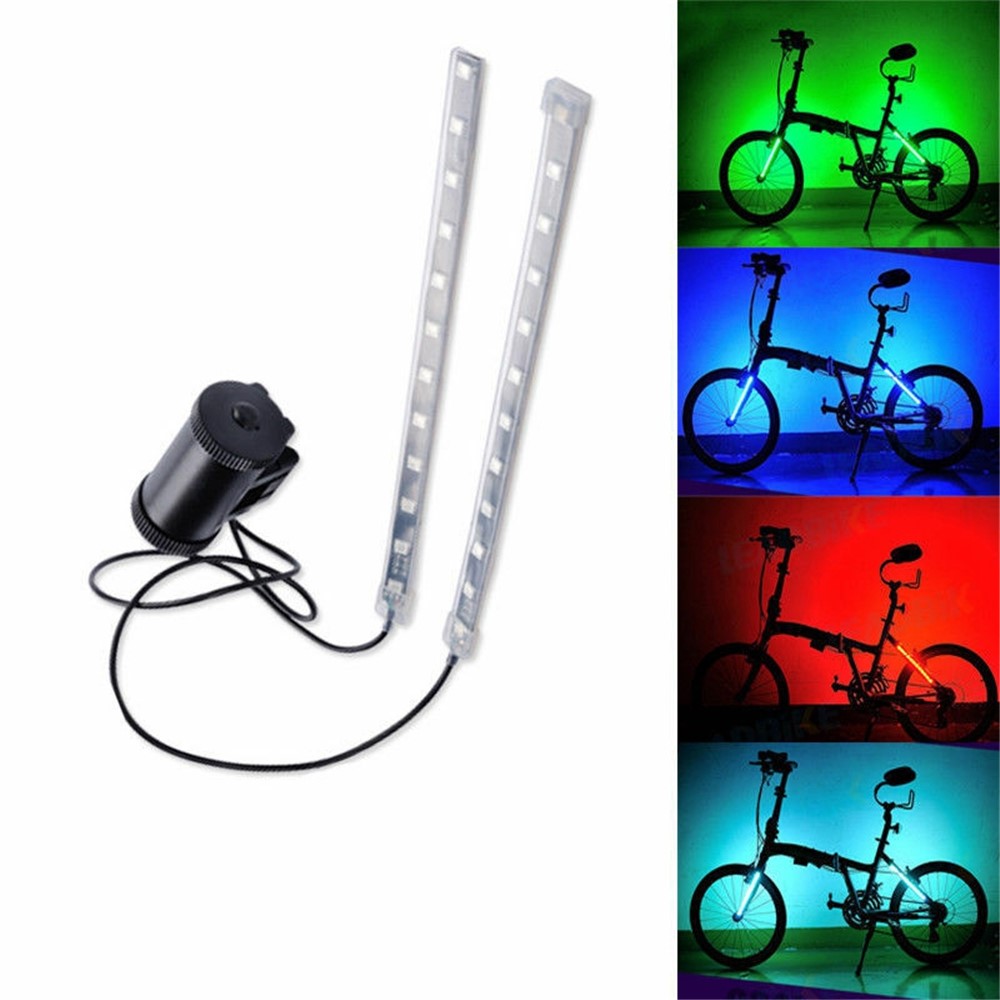 LEADBIKE A106 1 Pair Battery Powered Bicycle Frame Tube Light Bright Colorful Bike Tail Lamp LED Bike Wheel Light Battery Not Included