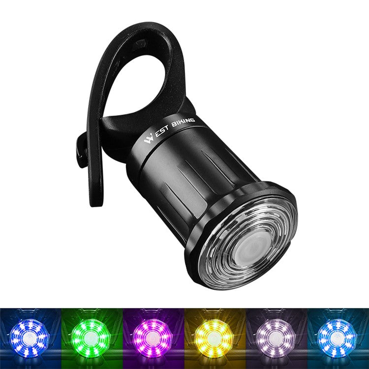 WEST BIKING YP0701331 Bright Colorful LED Bike Taillight Bicycle Smart Tail Light Cycling Accessories Safety Lamp