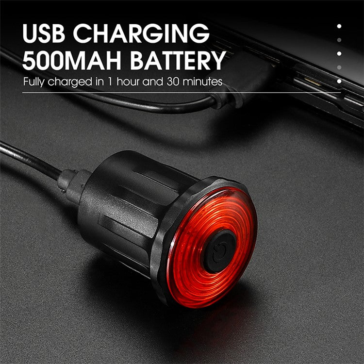 WEST BIKING YP0701317 Seat Cushion / Seat Post Mount USB Charging Bike LED Tail Light Waterproof Smart Brake Induction Cycling Warning Rear Lamp