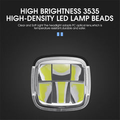 WEST BIKING YP0701353 Smart Vibration Induction Bike Headlight IP65 Waterproof High Brightness Bicycle Lamp