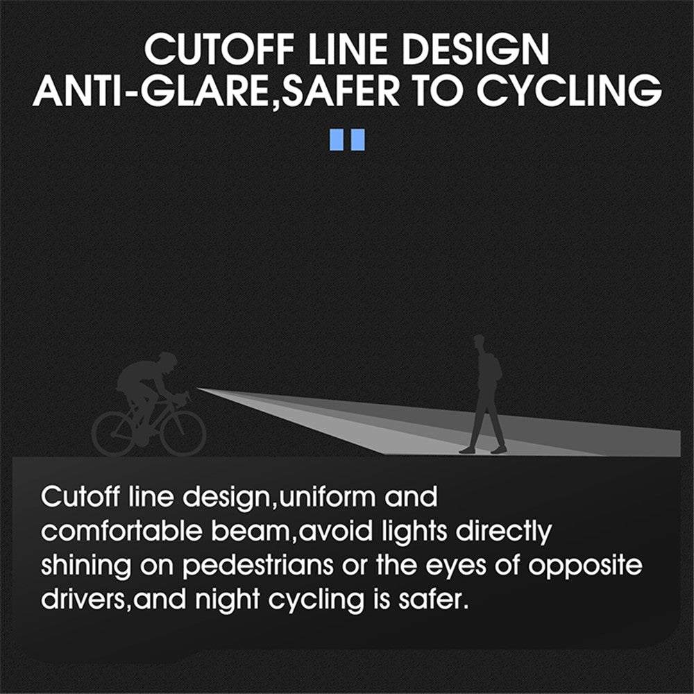 WEST BIKING YP0701353 Smart Vibration Induction Bike Headlight IP65 Waterproof High Brightness Bicycle Lamp