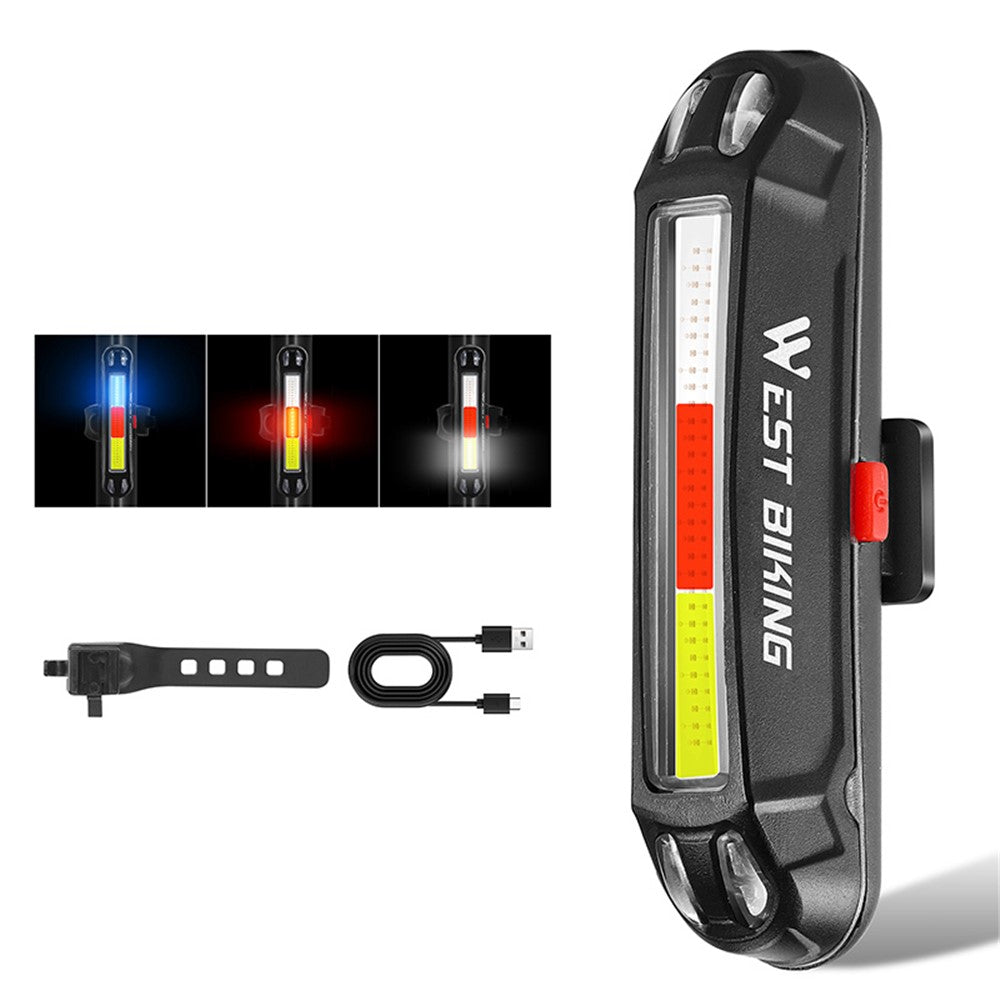 WEST BIKING YP0701354 USB Bright LED Bike Taillight Bicycle Tail Light Cycling Warming Lamp
