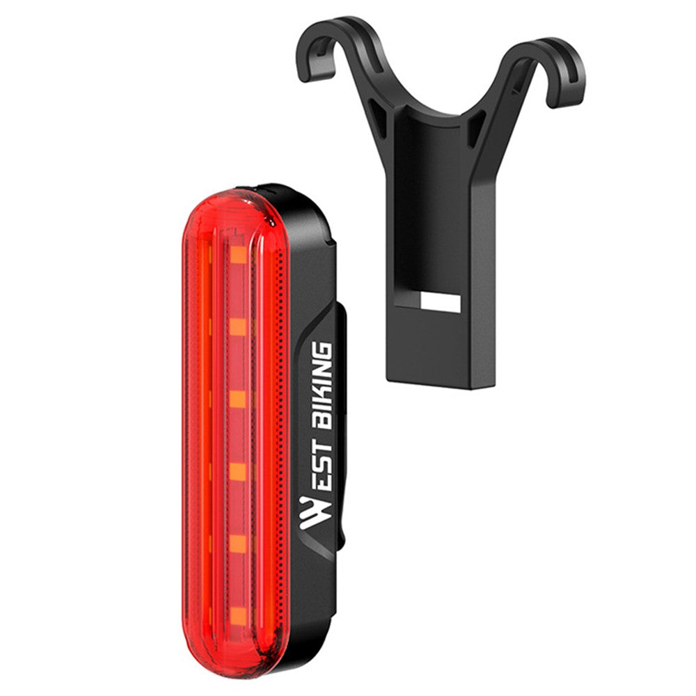 WEST BIKING LD80 USB Style 3 Modes Bicycle Taillight Bike Rear Lamp Safety Warning Light