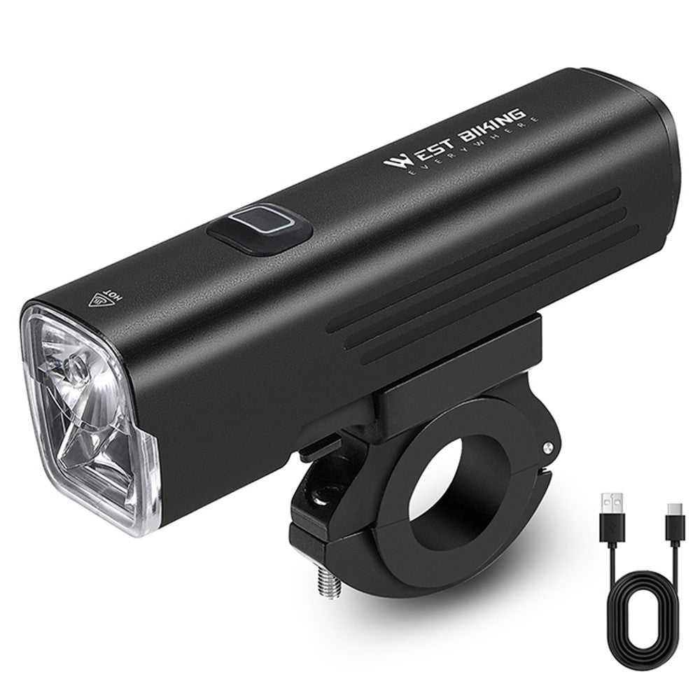 WEST BIKING YB0701387 1000 Lumen Bicycle Headlight Aluminum Alloy USB Rechargeable 7 Light Modes Bike Light with Bracket